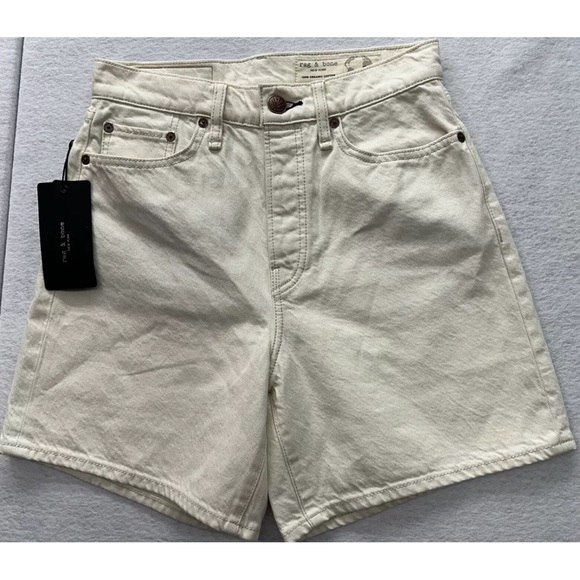 Rag & Bone 100% Cotton Women’s Maya High-Rise Walking Denim Short Sz 25 - Picture 1 of 11